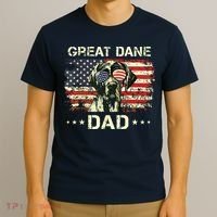 Great Dane Dad Dog Lovers American Flag 4th Of July T-Shirt thumb 3