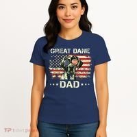Great Dane Dad Dog Lovers American Flag 4th Of July Women's T-Shirt thumb 4