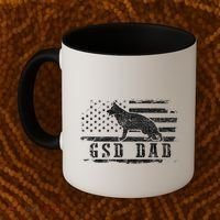 Gsd Dad Distressed American Flag German Shepherd Dog Coffee Mug thumb 2