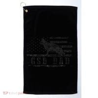 Gsd Dad Distressed American Flag German Shepherd Dog Golf Towel thumb 0
