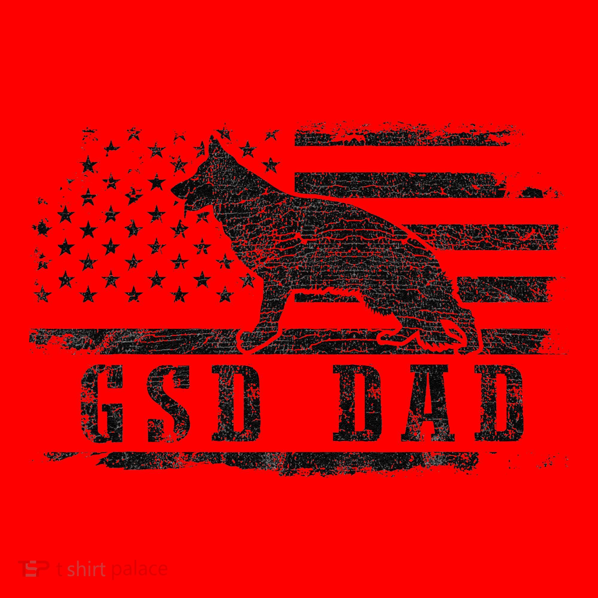Gsd Dad Distressed American Flag German Shepherd Dog Santa Hat