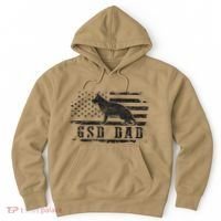 Gsd Dad Distressed American Flag German Shepherd Dog Hoodie thumb 0