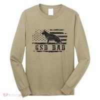 Gsd Dad Distressed American Flag German Shepherd Dog Long Sleeve Shirt thumb 0