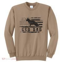 Gsd Dad Distressed American Flag German Shepherd Dog Sweatshirt thumb 0
