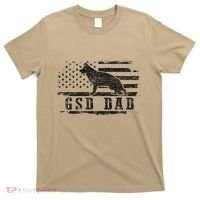 Gsd Dad Distressed American Flag German Shepherd Dog T-Shirt thumb 0