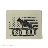 Gsd Dad Distressed American Flag German Shepherd Dog Mousepad thumb 0