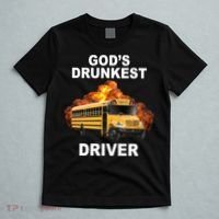 Gods Drunkest Driver Funny School Bus T-Shirt thumb 5