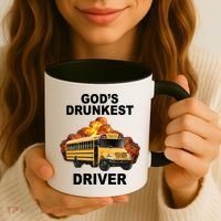 Gods Drunkest Driver Funny School Bus Coffee Mug thumb 3