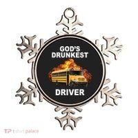 Gods Drunkest Driver Funny School Bus Ornament thumb 0
