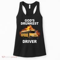 Gods Drunkest Driver Funny School Bus Women's Tank Top thumb 0