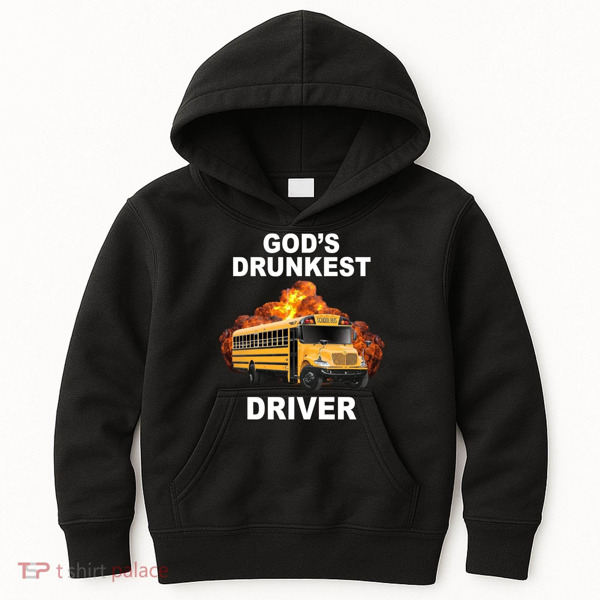Gods Drunkest Driver Funny School Bus Kids Hoodie
