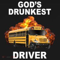 Gods Drunkest Driver Funny School Bus Kids Hoodie thumb 5