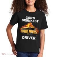 Gods Drunkest Driver Funny School Bus Kids T-Shirt thumb 2