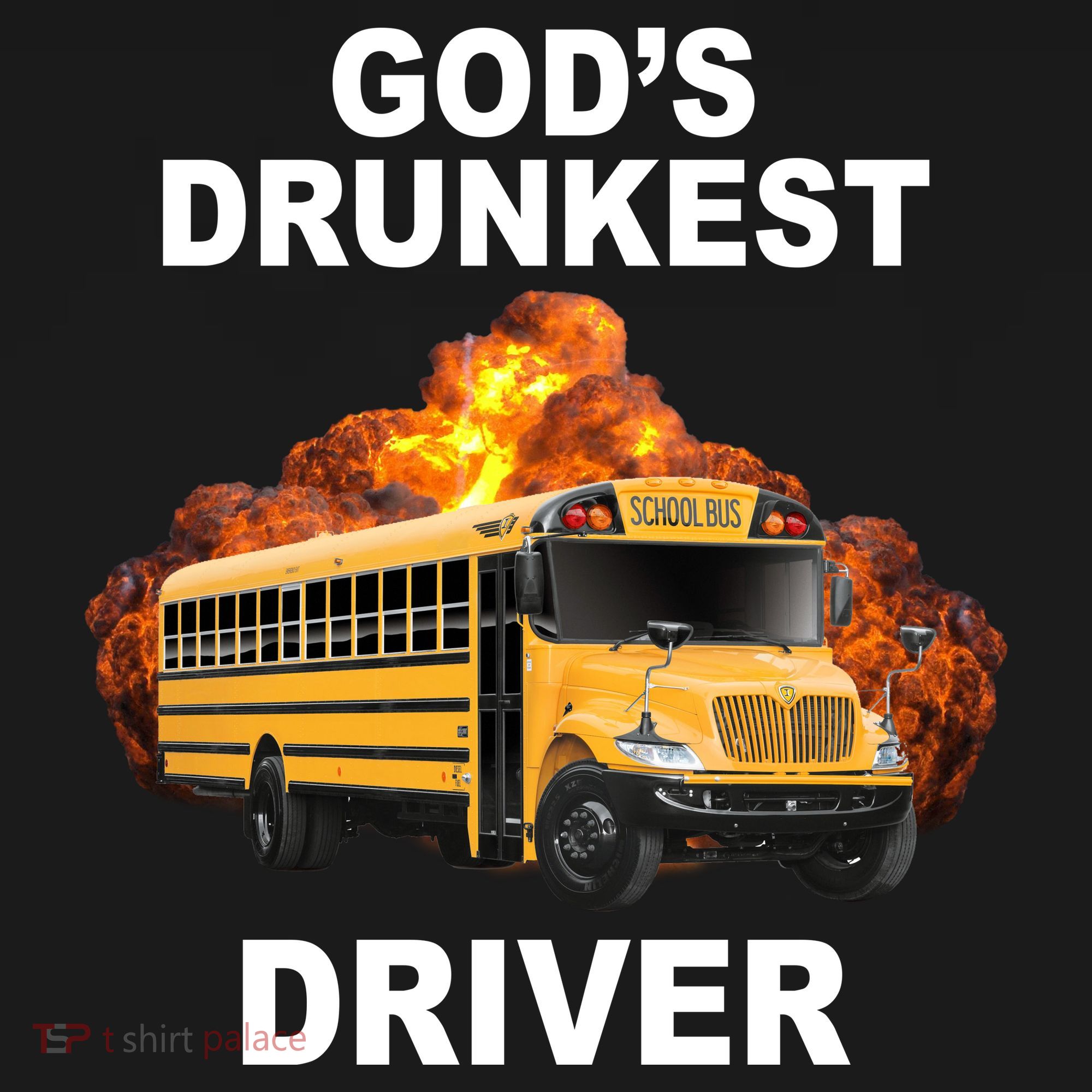 Gods Drunkest Driver Funny School Bus Tote Bag