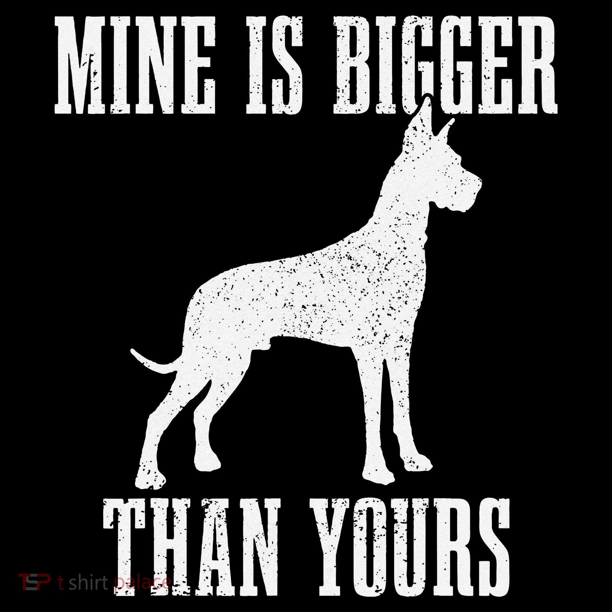 Great Dane Dog Mine Is Bigger Than Yours Great Dane Mom Dad Women's Hoodie