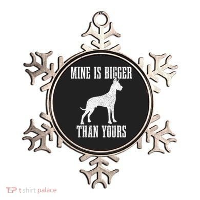 Great Dane Dog Mine Is Bigger Than Yours Great Dane Mom Dad Ornament