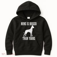 Great Dane Dog Mine Is Bigger Than Yours Great Dane Mom Dad Kids Hoodie thumb 0