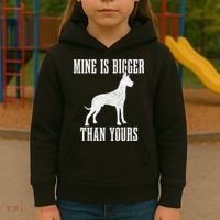 Great Dane Dog Mine Is Bigger Than Yours Great Dane Mom Dad Kids Hoodie thumb 3