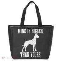Great Dane Dog Mine Is Bigger Than Yours Great Dane Mom Dad Tote Bag thumb 0