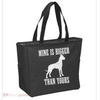 Great Dane Dog Mine Is Bigger Than Yours Great Dane Mom Dad Tote Bag thumb 2