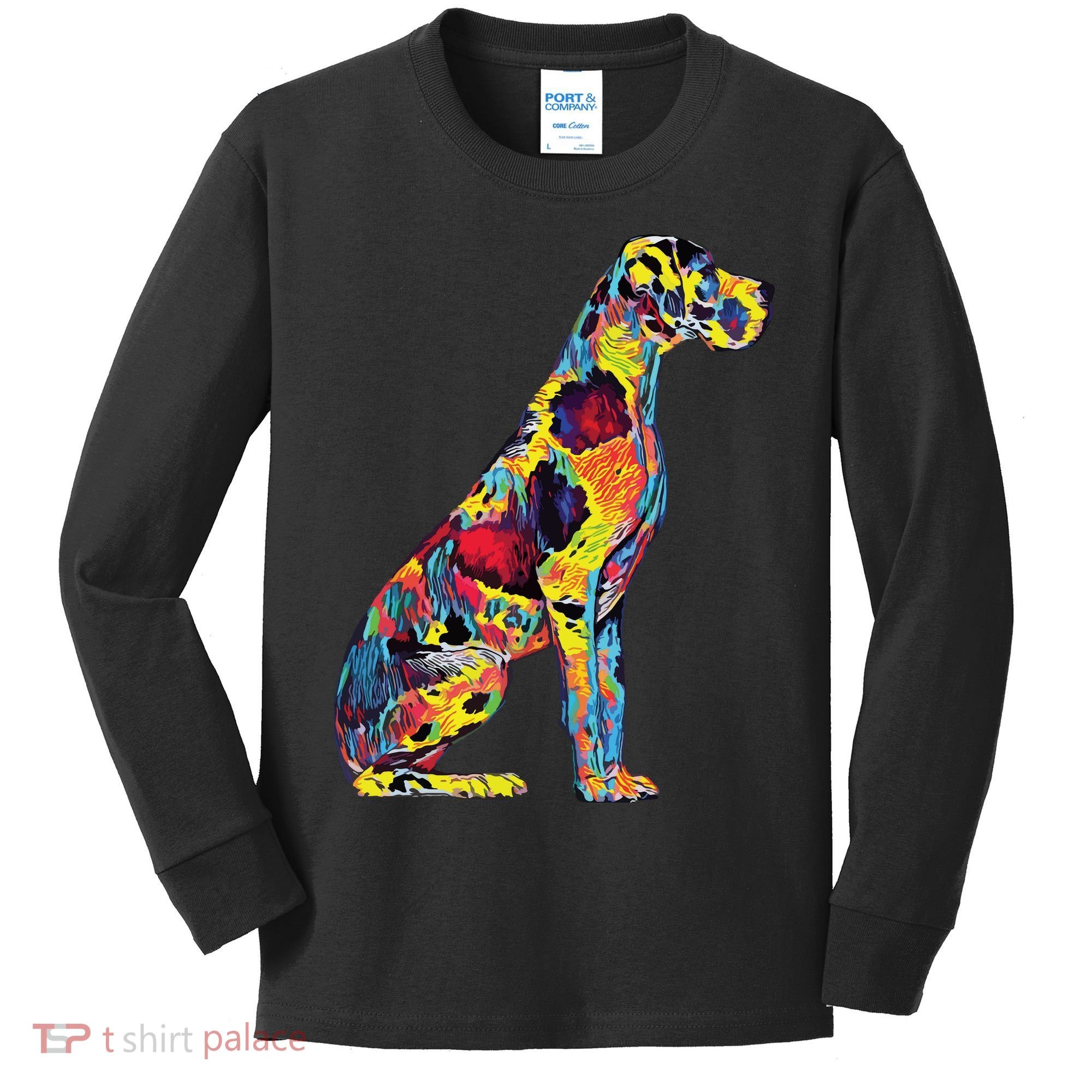 Great Dane Dog Kids Long Sleeve Shirt