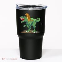 GroundHog Day Dinosaur Gift Shadow Tumbler thumb 0