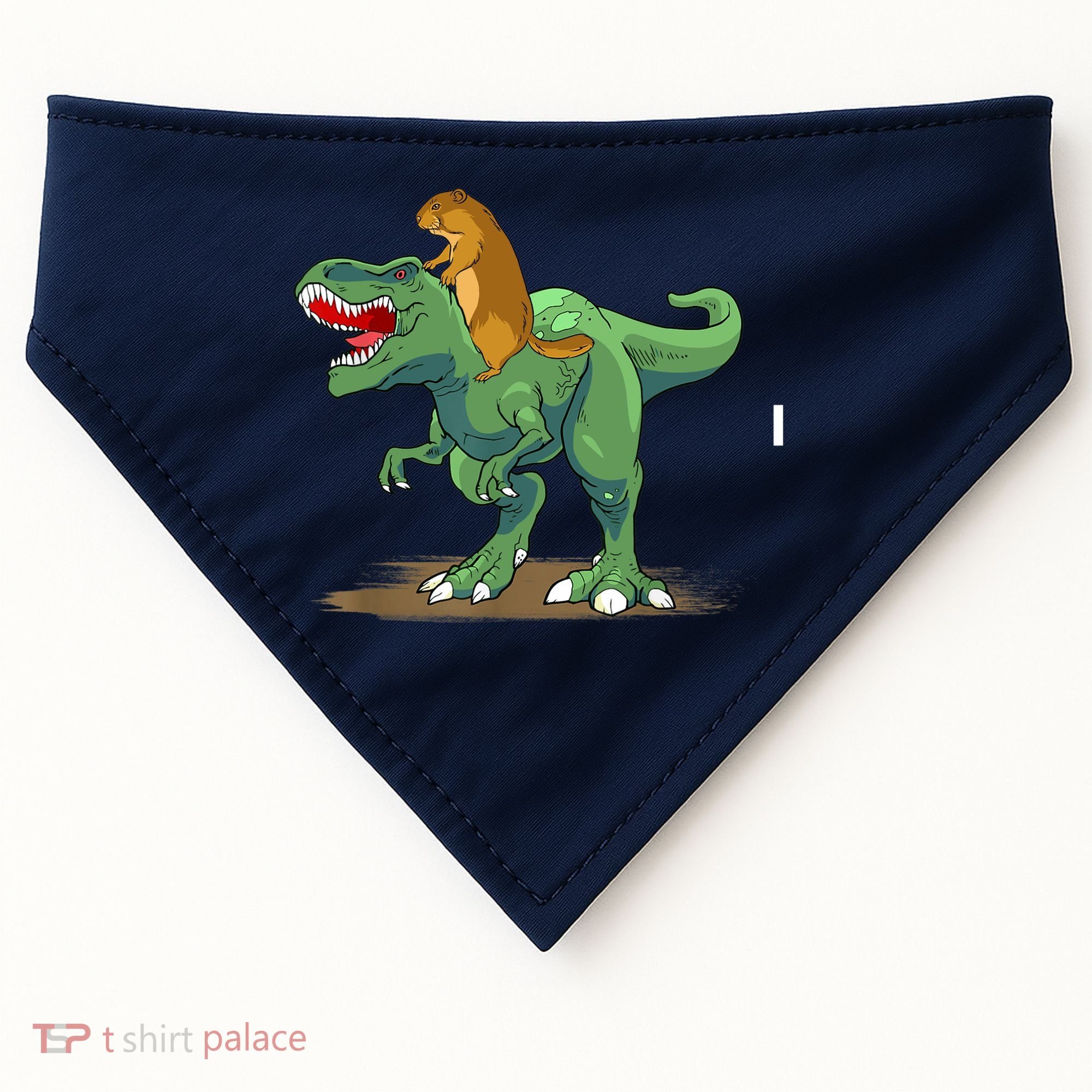 GroundHog Day Dinosaur Gift Shadow USA-Made Doggie Bandana