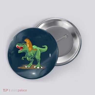 GroundHog Day Dinosaur Gift Shadow Button