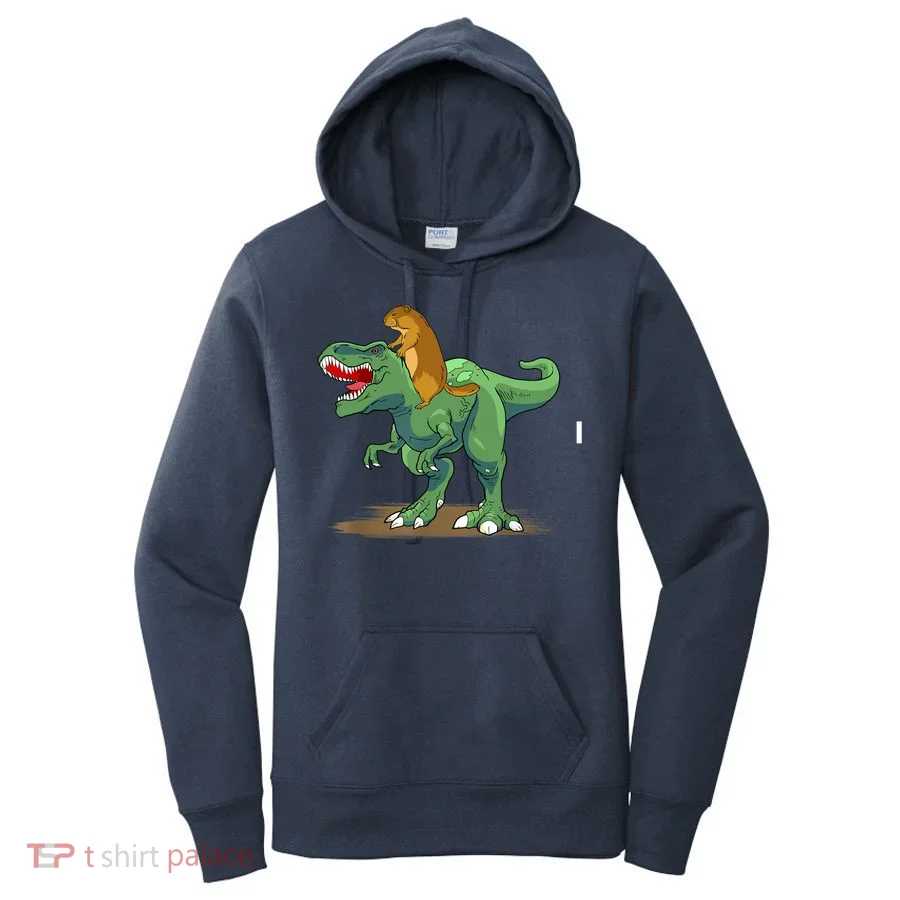 GroundHog Day Dinosaur Gift Shadow Women's Hoodie