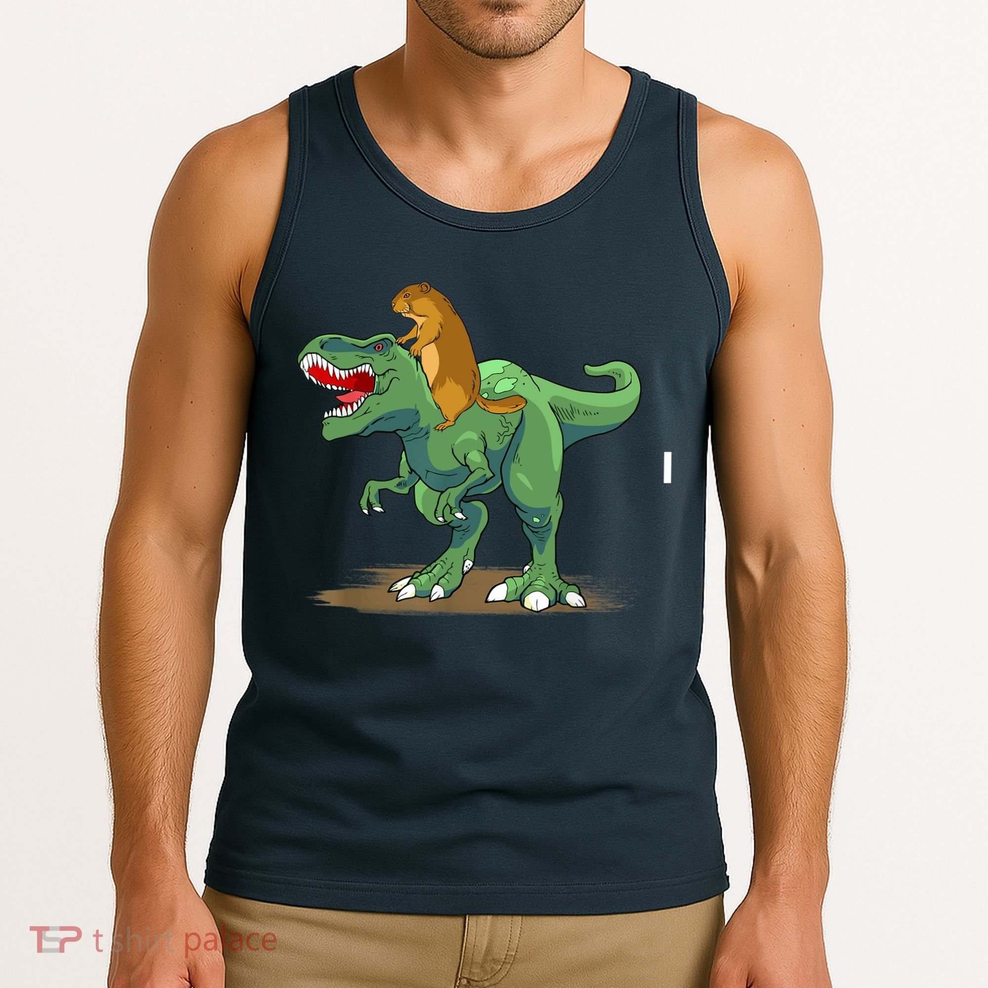 GroundHog Day Dinosaur Gift Shadow Tank Top