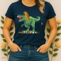 GroundHog Day Dinosaur Gift Shadow Women's T-Shirt thumb 2