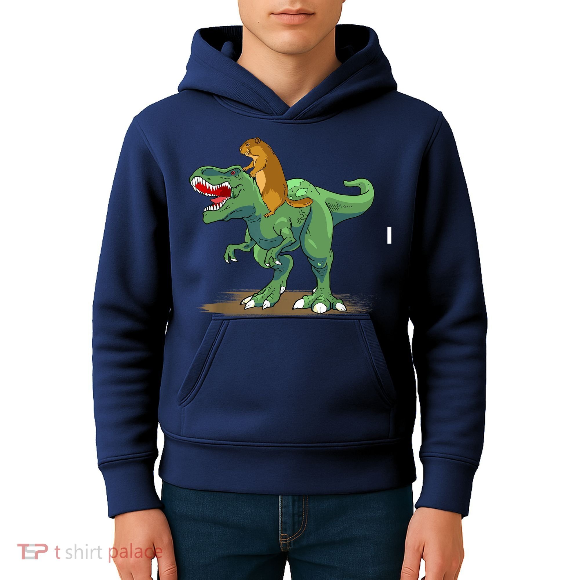 GroundHog Day Dinosaur Gift Shadow Kids Hoodie