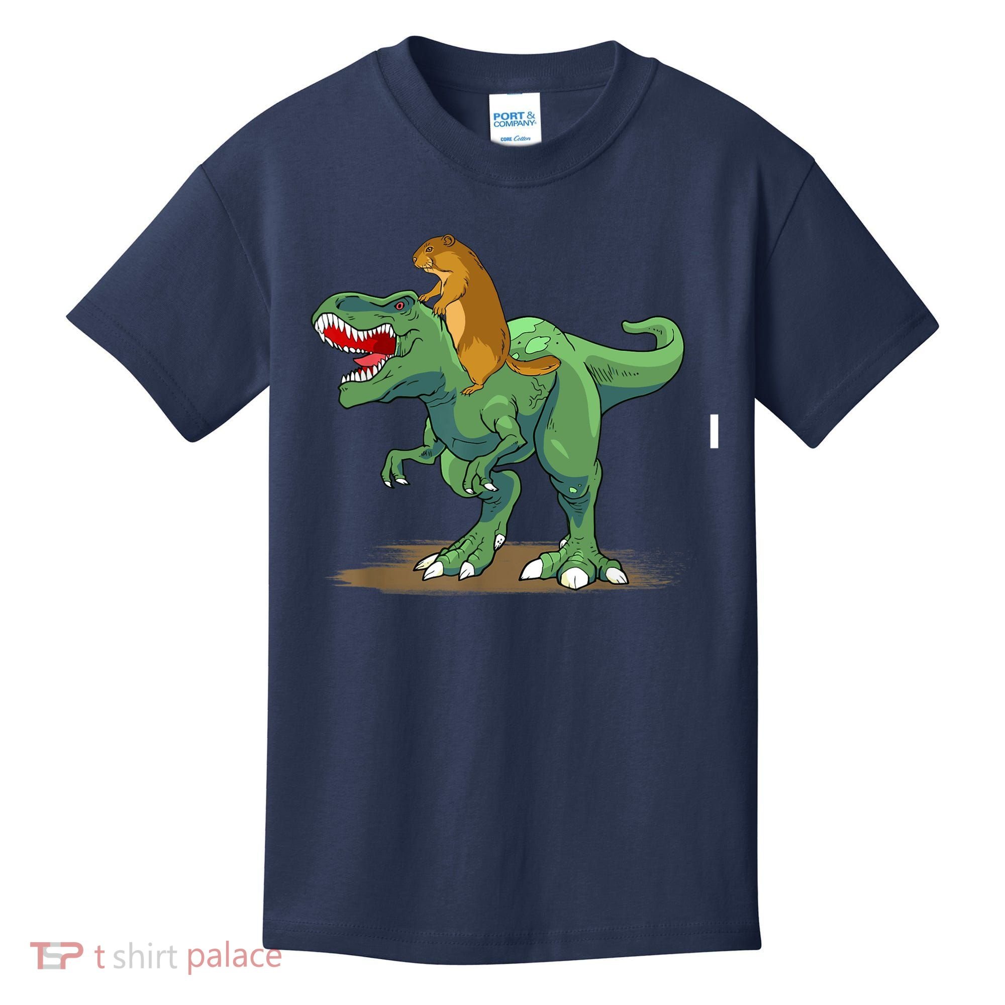 GroundHog Day Dinosaur Gift Shadow Kids T-Shirt