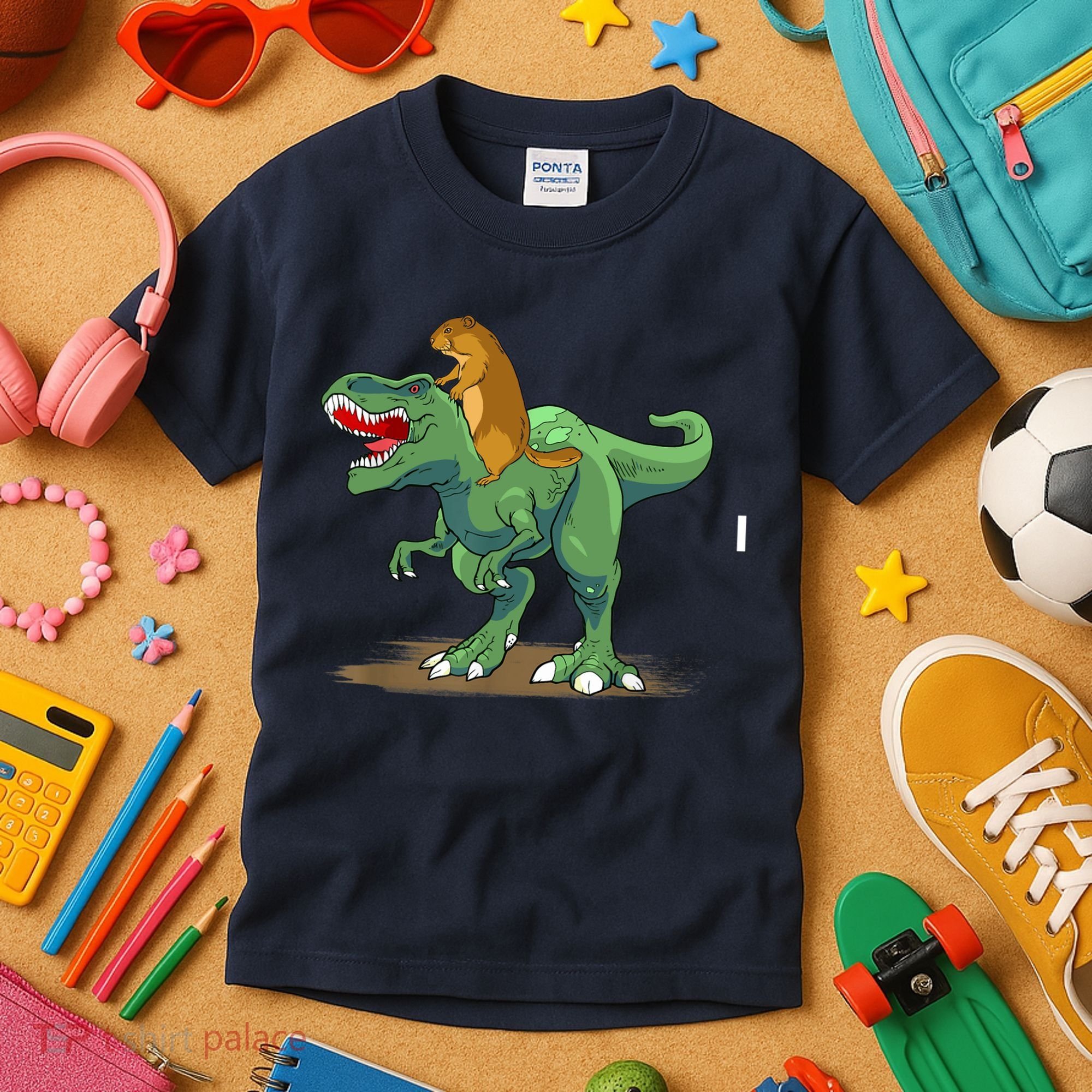 GroundHog Day Dinosaur Gift Shadow Kids T-Shirt