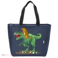 GroundHog Day Dinosaur Gift Shadow Tote Bag thumb 0
