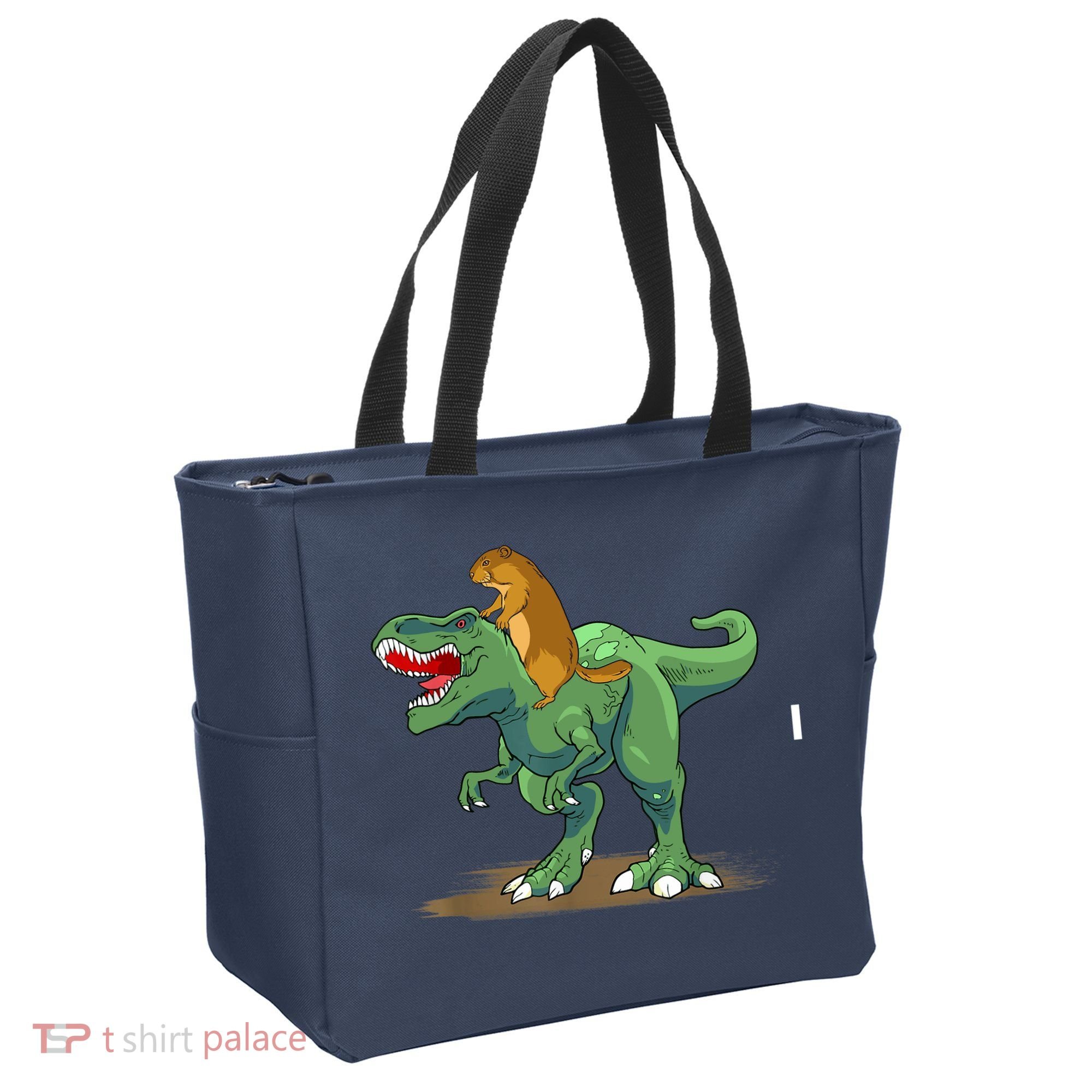 GroundHog Day Dinosaur Gift Shadow Tote Bag