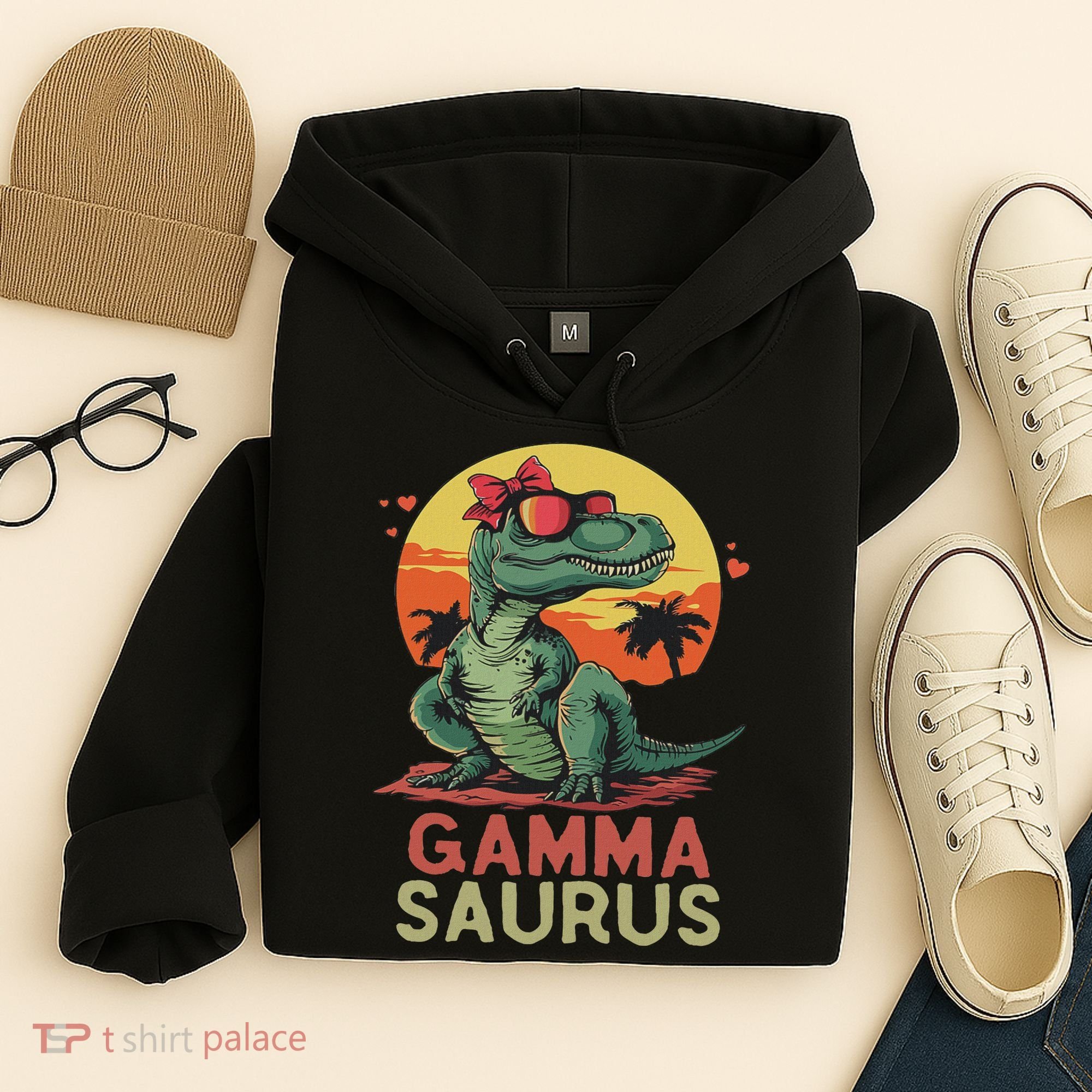 Gammasaurus Dino Dinosaur Gamma Saurus T Rex Funny Trex Hoodie