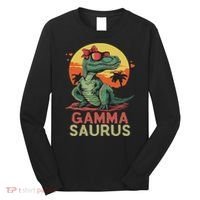 Gammasaurus Dino Dinosaur Gamma Saurus T Rex Funny Trex Long Sleeve Shirt thumb 0