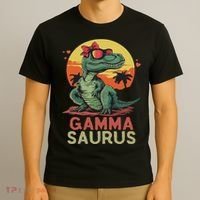 Gammasaurus Dino Dinosaur Gamma Saurus T Rex Funny Trex T-Shirt thumb 3