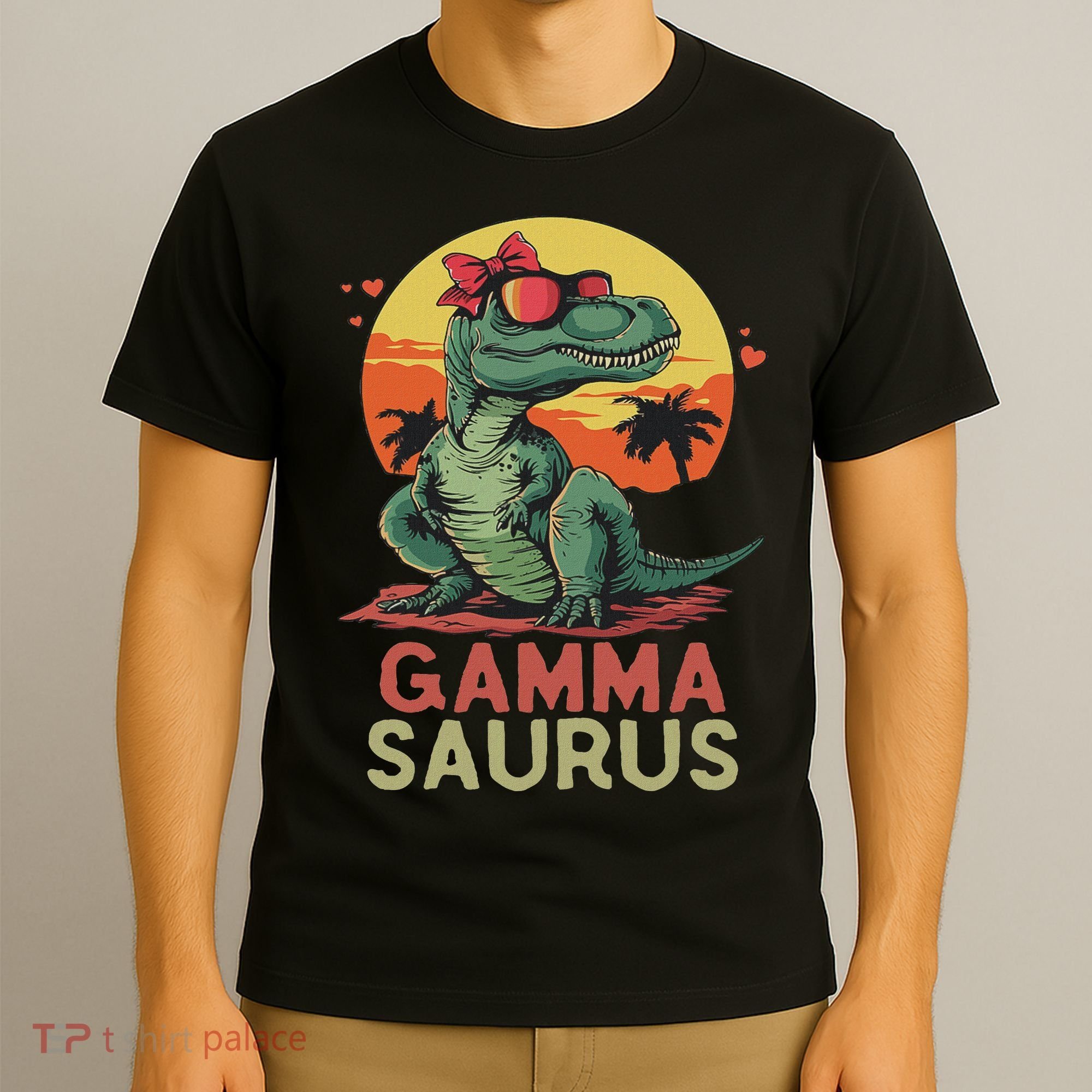 Gammasaurus Dino Dinosaur Gamma Saurus T Rex Funny Trex T-Shirt