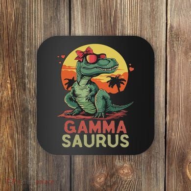 Gammasaurus Dino Dinosaur Gamma Saurus T Rex Funny Trex Coaster