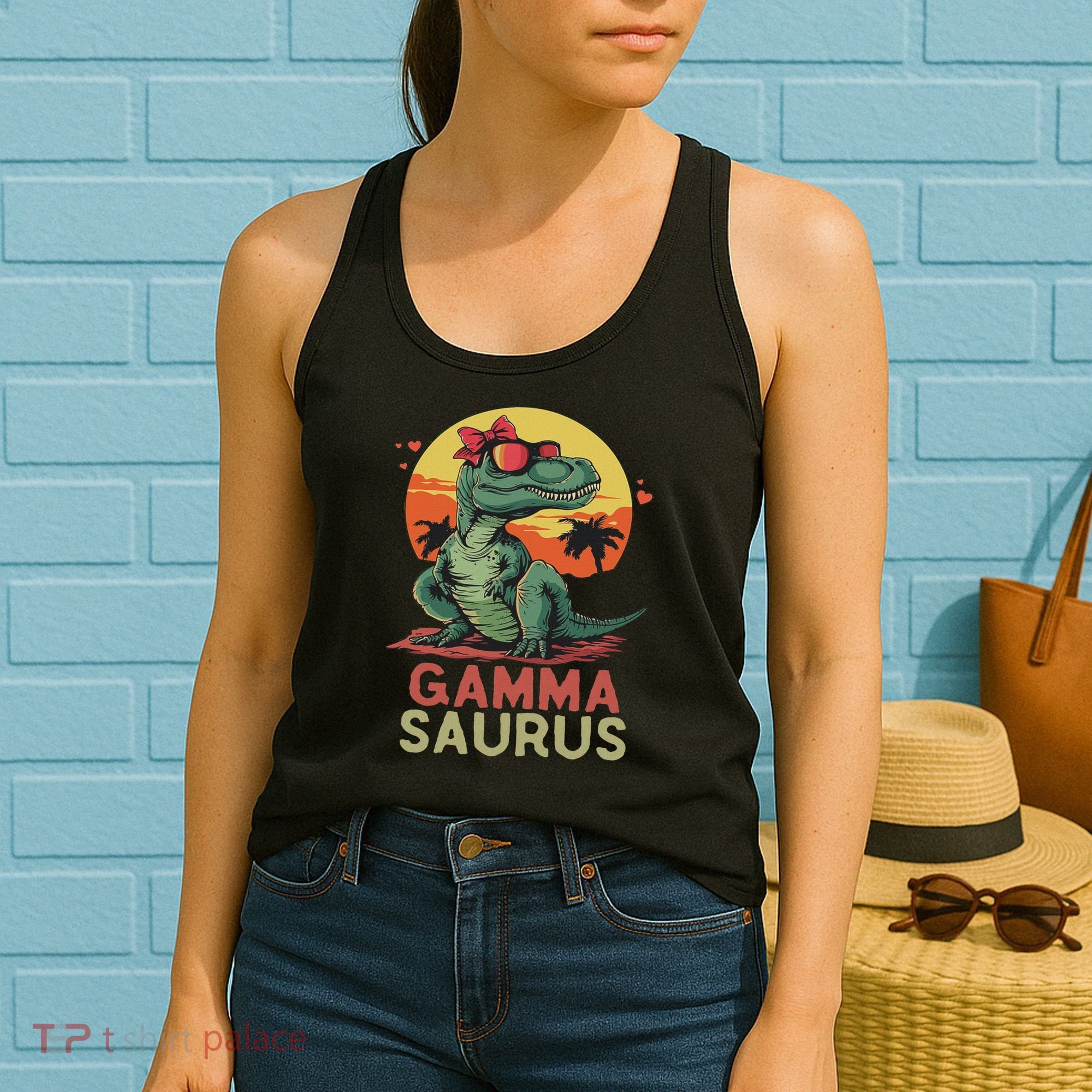 Gammasaurus Dino Dinosaur Gamma Saurus T Rex Funny Trex Women's Tank Top