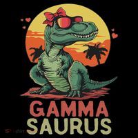Gammasaurus Dino Dinosaur Gamma Saurus T Rex Funny Trex Baby Bodysuit thumb 2