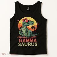 Gammasaurus Dino Dinosaur Gamma Saurus T Rex Funny Trex Tank Top thumb 2