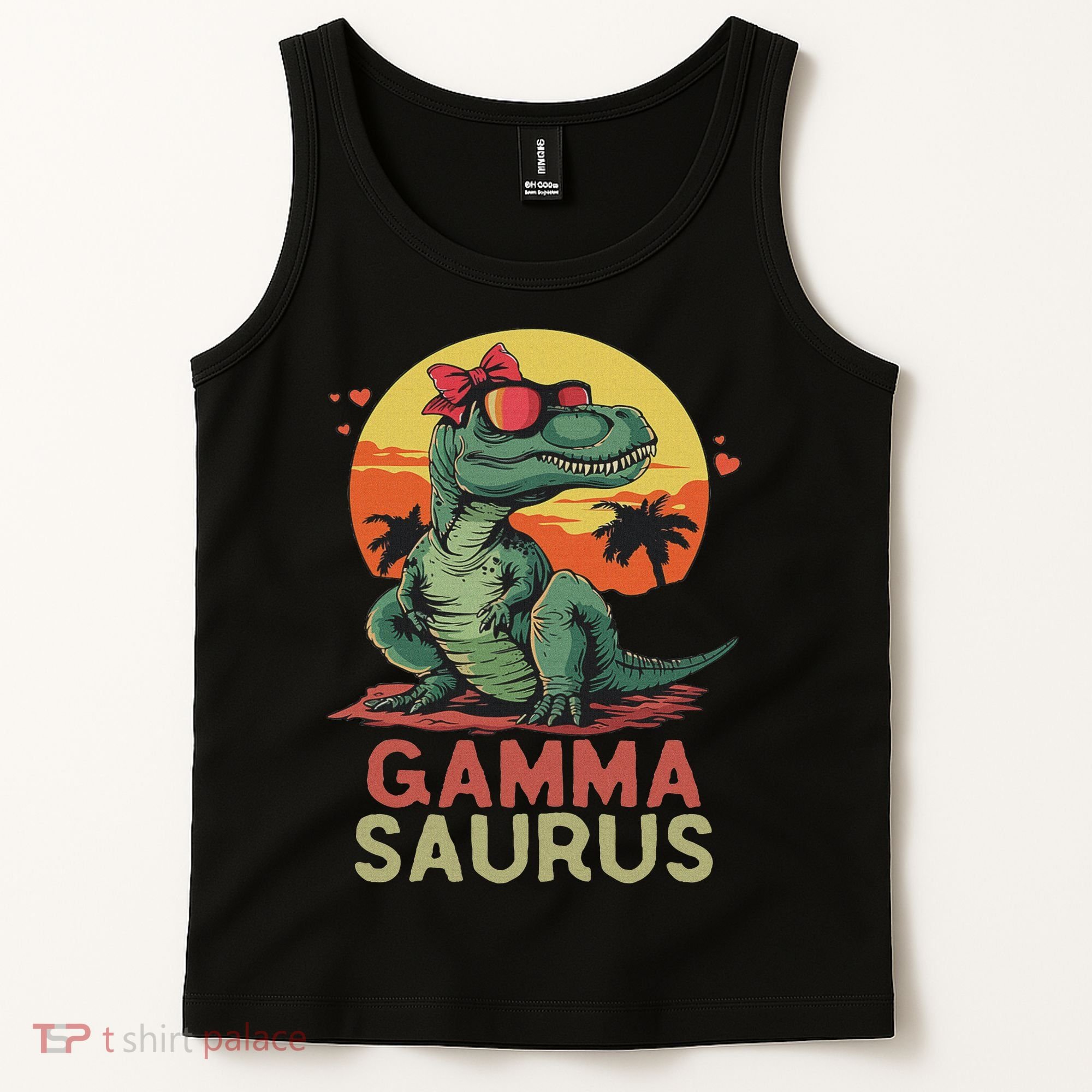 Gammasaurus Dino Dinosaur Gamma Saurus T Rex Funny Trex Tank Top