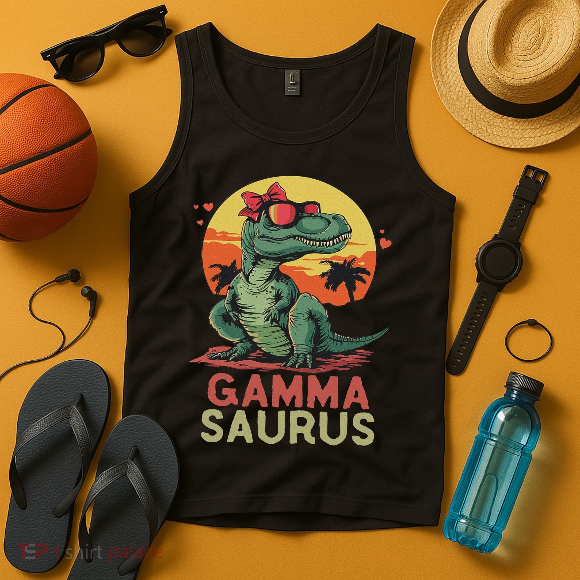 Gammasaurus Dino Dinosaur Gamma Saurus T Rex Funny Trex Tank Top