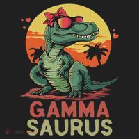 Gammasaurus Dino Dinosaur Gamma Saurus T Rex Funny Trex Golf Towel thumb 3