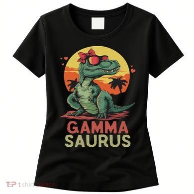 Gammasaurus Dino Dinosaur Gamma Saurus T Rex Funny Trex Women's T-Shirt