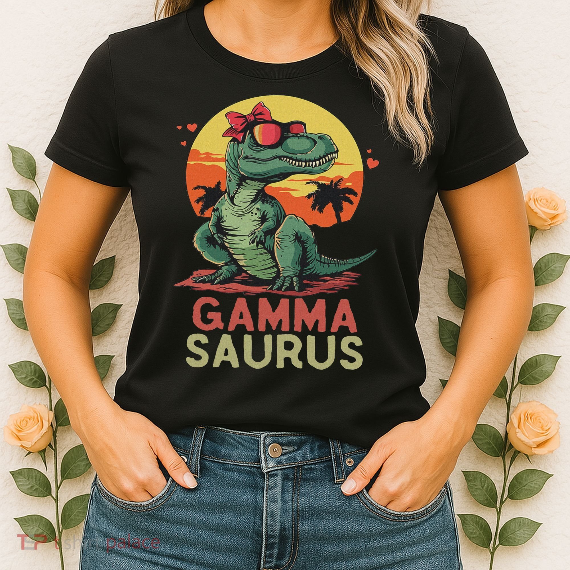 Gammasaurus Dino Dinosaur Gamma Saurus T Rex Funny Trex Women's T-Shirt