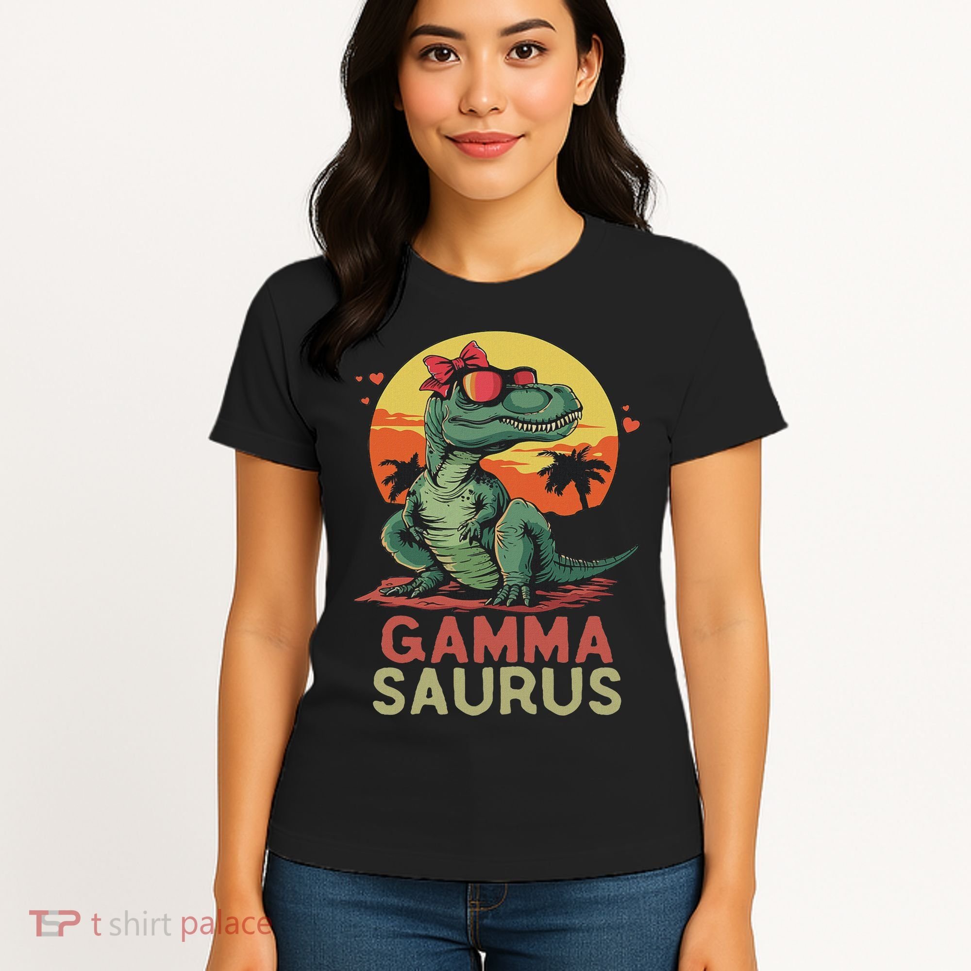 Gammasaurus Dino Dinosaur Gamma Saurus T Rex Funny Trex Women's T-Shirt